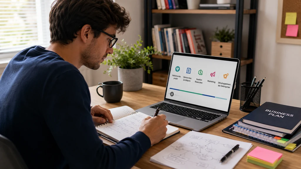 Professionnel étudiant des outils d’intelligence artificielle pour améliorer sa stratégie marketing digital