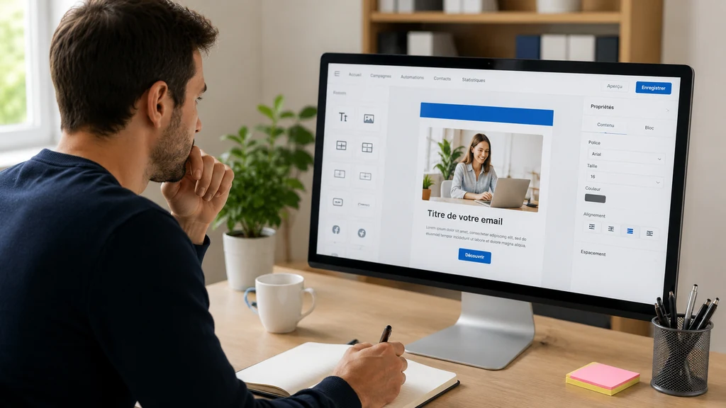 Professionnel configurant une campagne avec le logiciel emailing WeLoveFormationMarketing