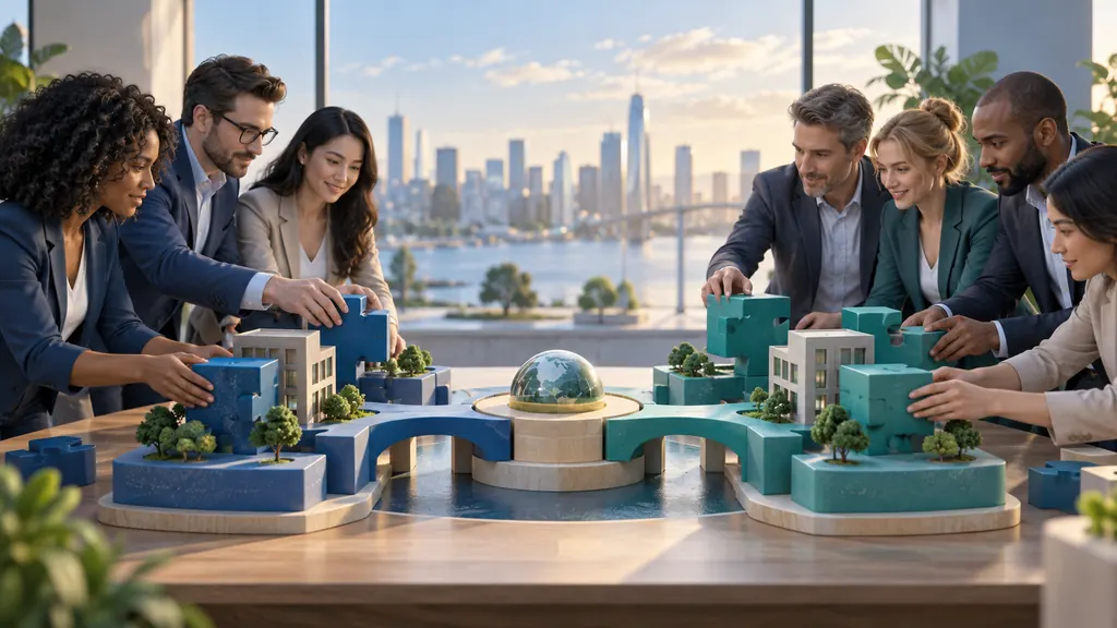 Deux équipes construisent ensemble un projet de coentreprise