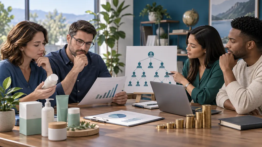 Une équipe examine avec recul un réseau de distribution et ses produits